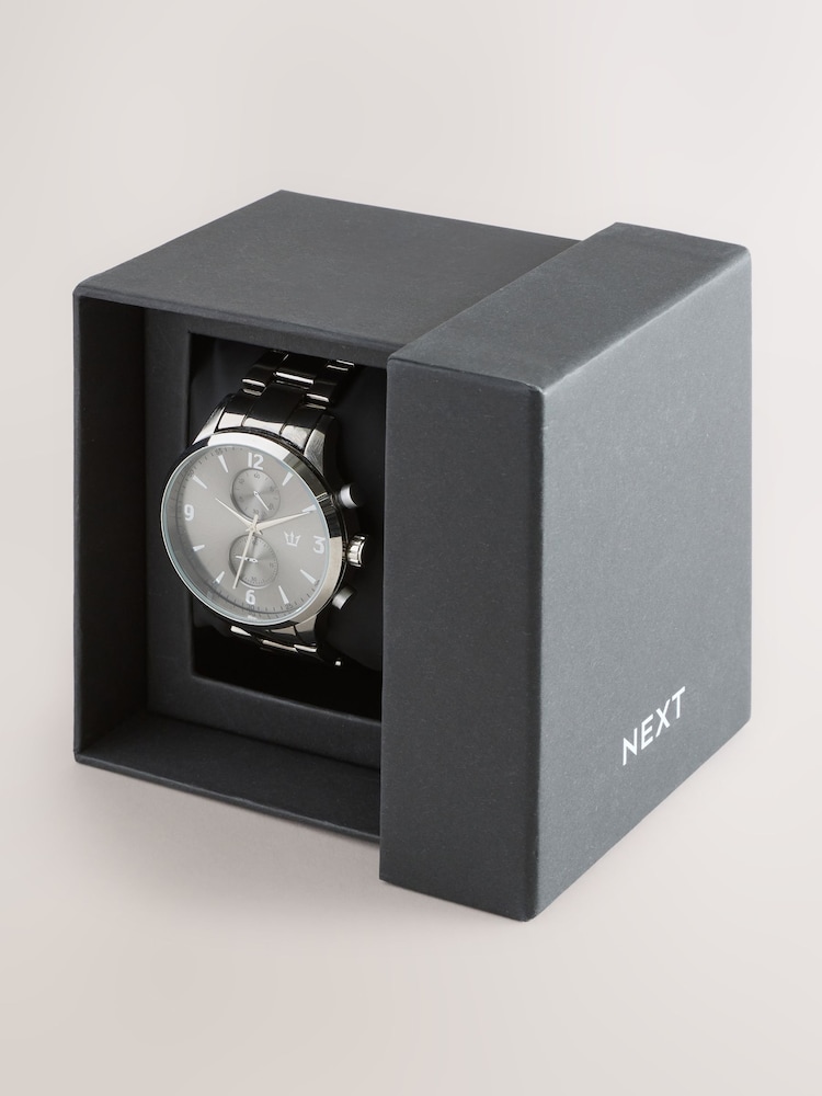 Gun Metal Brushed Bracelet Watch - Image 6 of 6