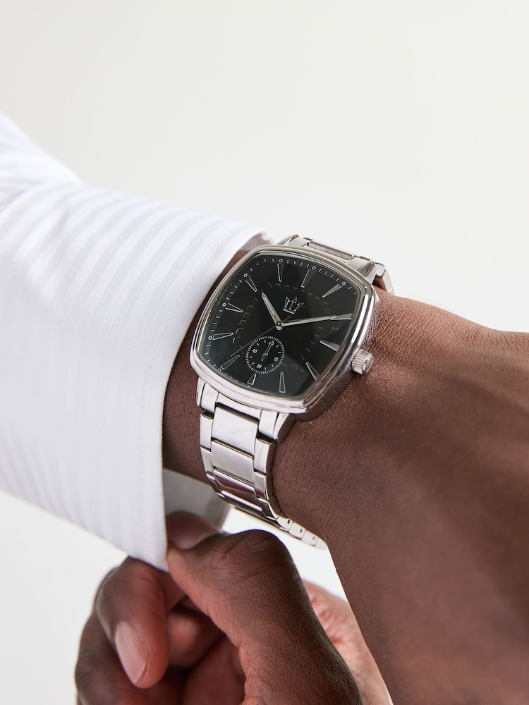 Silver Tone Square Dial Bracelet Watch - Image 1 of 4