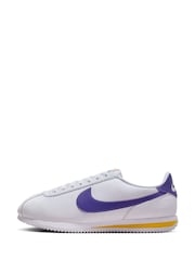 Nike White/Blue Cortez Trainers - Image 2 of 9
