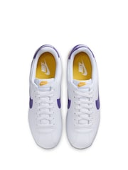 Nike White/Blue Cortez Trainers - Image 7 of 9