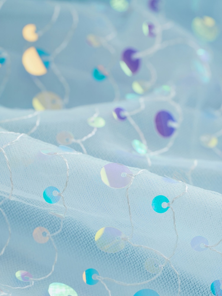 Blue Sequin Occasion Dress (3-16yrs) - Image 7 of 9