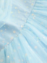 Blue Sequin Occasion Dress (3-16yrs) - Image 8 of 9