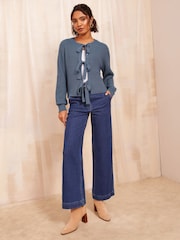 Friends Like These Blue Bow Detail Cardigan - Image 2 of 4