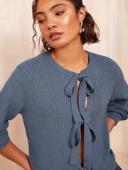 Friends Like These Blue Bow Detail Cardigan - Image 3 of 4