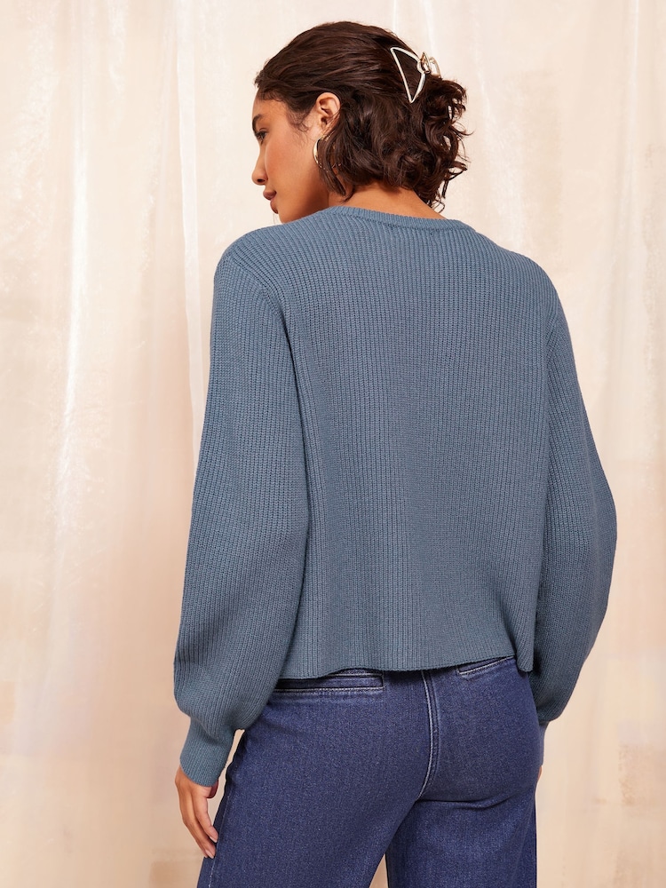 Friends Like These Blue Bow Detail Cardigan - Image 4 of 4