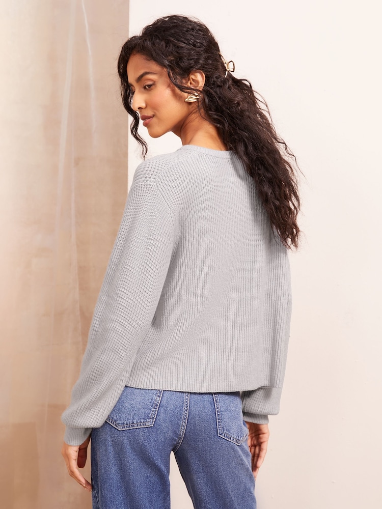 Friends Like These Grey Bow Detail Cardigan - Image 4 of 4