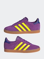 adidas Originals Purple Junior Gazelle Trainers - Image 5 of 9