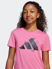Rosa - adidas Flower Print Training Graphic T-Shirt - Imagen 4 de 6