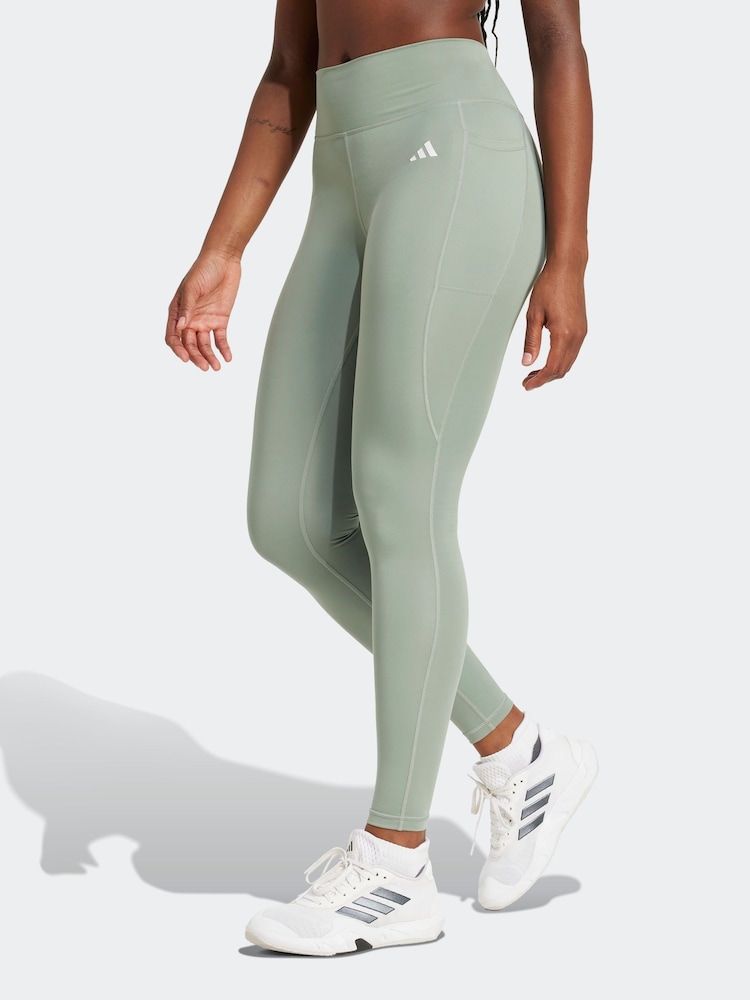adidas Green Optime Essential Full Length Leggings - Image 1 of 7
