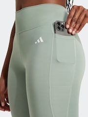 adidas Green Optime Essential Full Length Leggings - Image 5 of 7