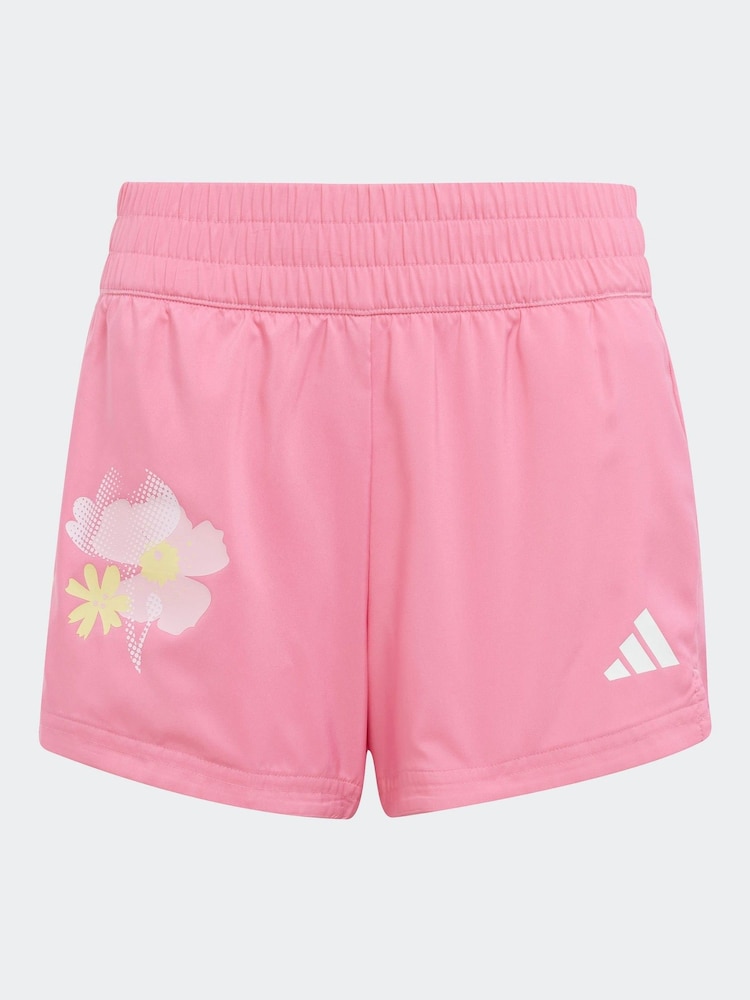 adidas Pink Train Essentials FlowerPrint Shorts - Image 6 of 6