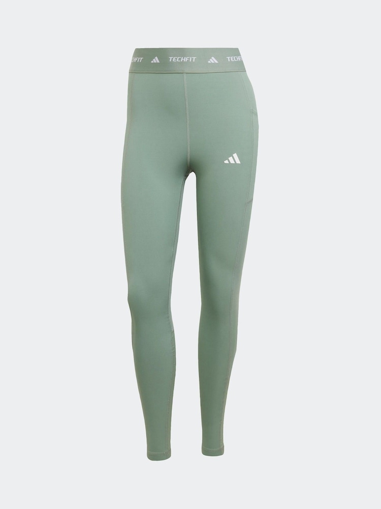 adidas Green TECFIT Pocket Full-Length Leggings - Image 6 of 6