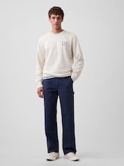 Gap Cream Logo Crew Neck Sweatshirt - Image 3 of 4