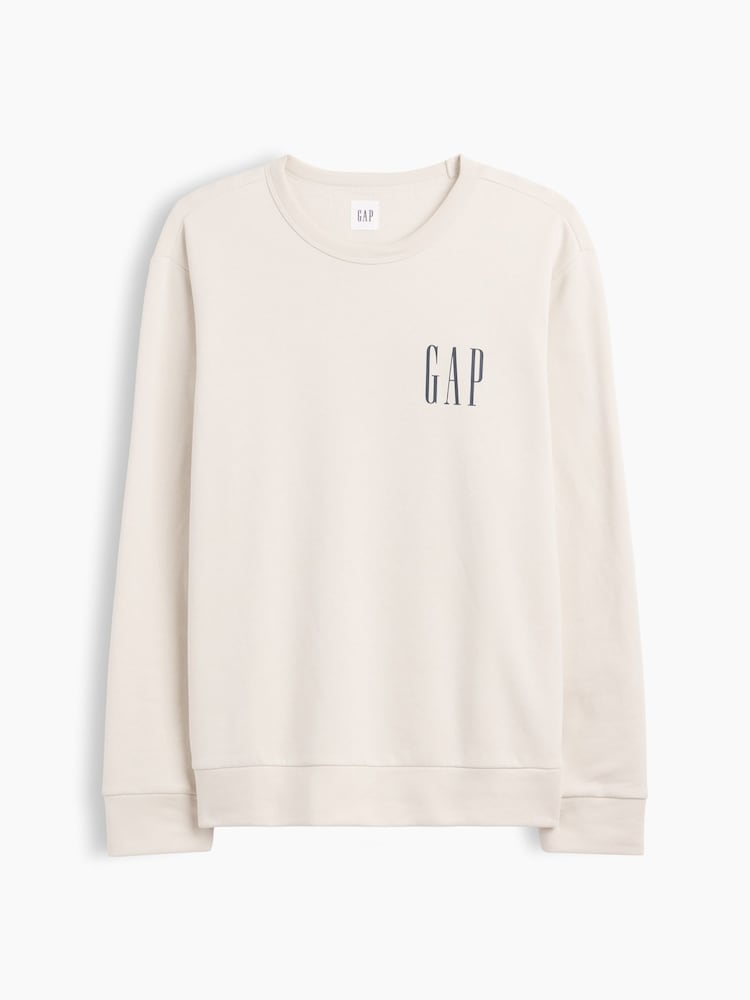 Gap Cream Logo Crew Neck Sweatshirt - Image 4 of 4 Gap Cream Logo Crew Neck Sweatshirt - Image 4 of 4
