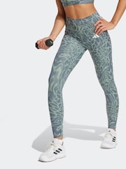 adidas Green Train Essential Minimal All Over Print Full Length Leggings - Image 1 of 7