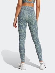 adidas Green Train Essential Minimal All Over Print Full Length Leggings - Image 2 of 7