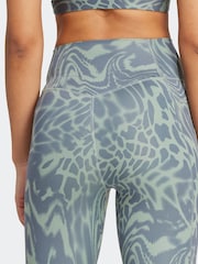adidas Green Train Essential Minimal All Over Print Full Length Leggings - Image 5 of 7