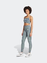 adidas Green Train Essential Minimal All Over Print Full Length Leggings - Image 6 of 7
