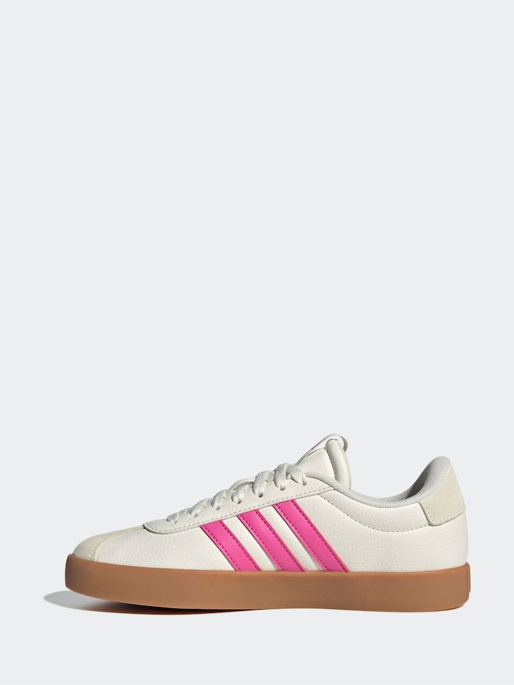 adidas White cream VL Court 3.0 Trainers - Image 2 of 9