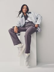 adidas Grey Small Logo Joggers - Image 4 of 7