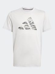 adidas Grey Essentials Camo Logo Training T-Shirt - Image 6 of 6