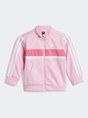 adidas Pink Essentials Tiberio 3 Stripes Tracksuit - Image 2 of 7