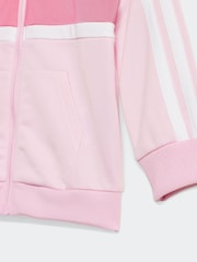 adidas Pink Essentials Tiberio 3 Stripes Tracksuit - Image 5 of 7