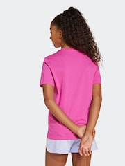 adidas Pink Animal Print Logo 100% Cotton T-Shirt - Image 2 of 6