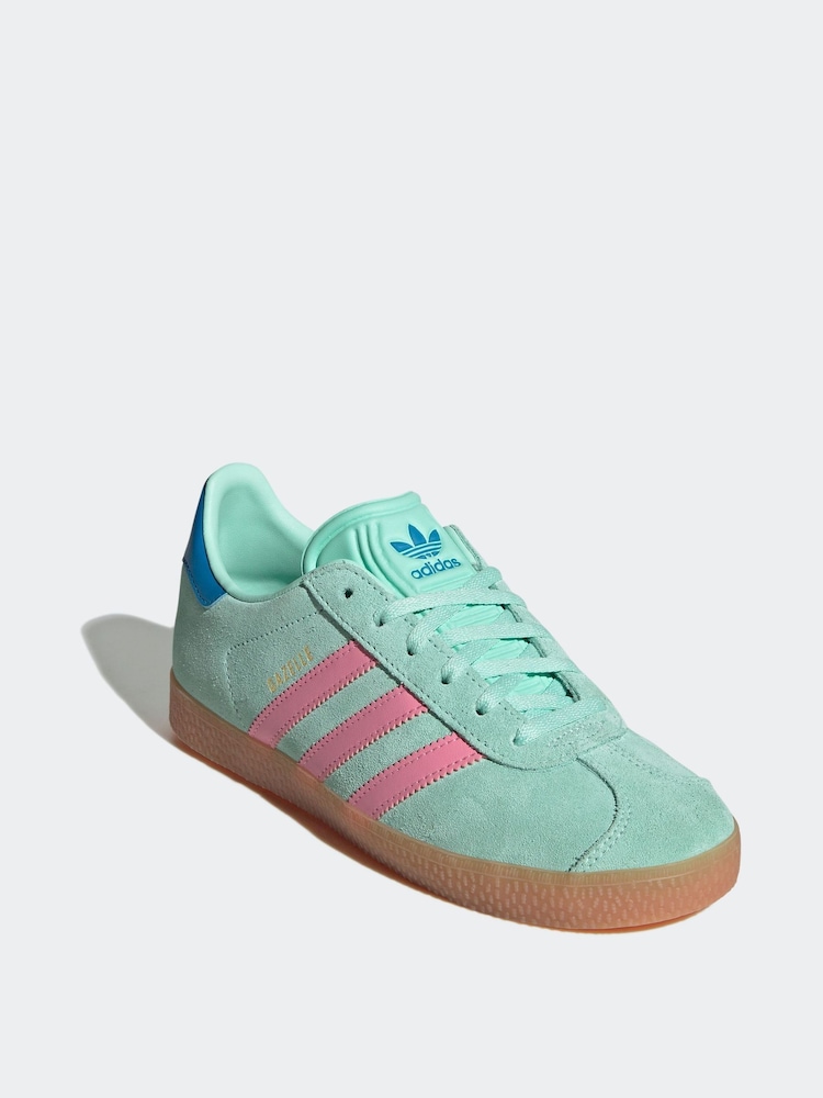 ירוק - adidas originals נעלי ספורט לילדים, דגם Gazelle - Image 3 of 10