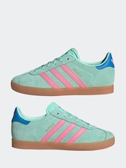 adidas Originals Green Junior Gazelle Trainers - Image 5 of 10
