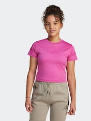 Rosa - adidas Baby ZNE 100% Cotton T-Shirt - Imagen 1 de 6