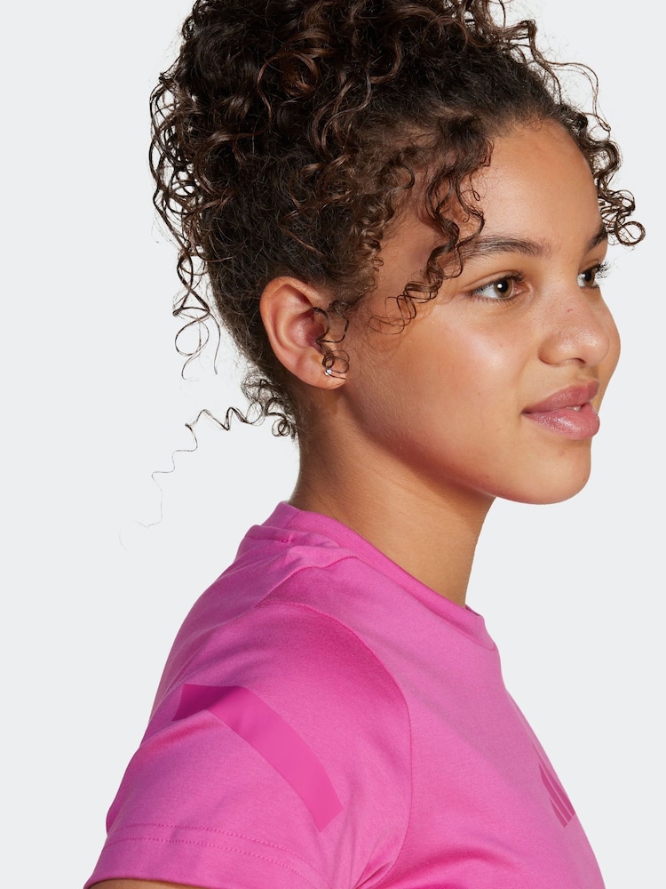 adidas Pink Baby ZNE 100% Cotton T-Shirt - Image 4 of 6