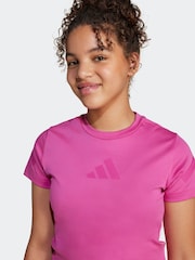 Rosa - adidas Baby ZNE 100% Cotton T-Shirt - Imagen 5 de 6