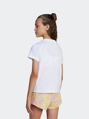 adidas White Essentials Flower 100% Cotton T-Shirt - Image 2 of 3