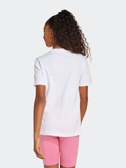 adidas White Animal Print Logo 100% Cotton T-Shirt - Image 2 of 6