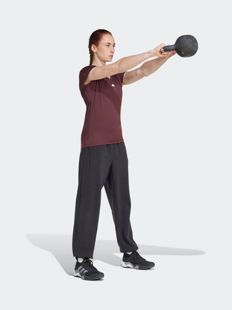 adidas Red Essential Minimal T-Shirt - Image 1 of 5 adidas Red Essential Minimal T-Shirt - Image 1 of 5
