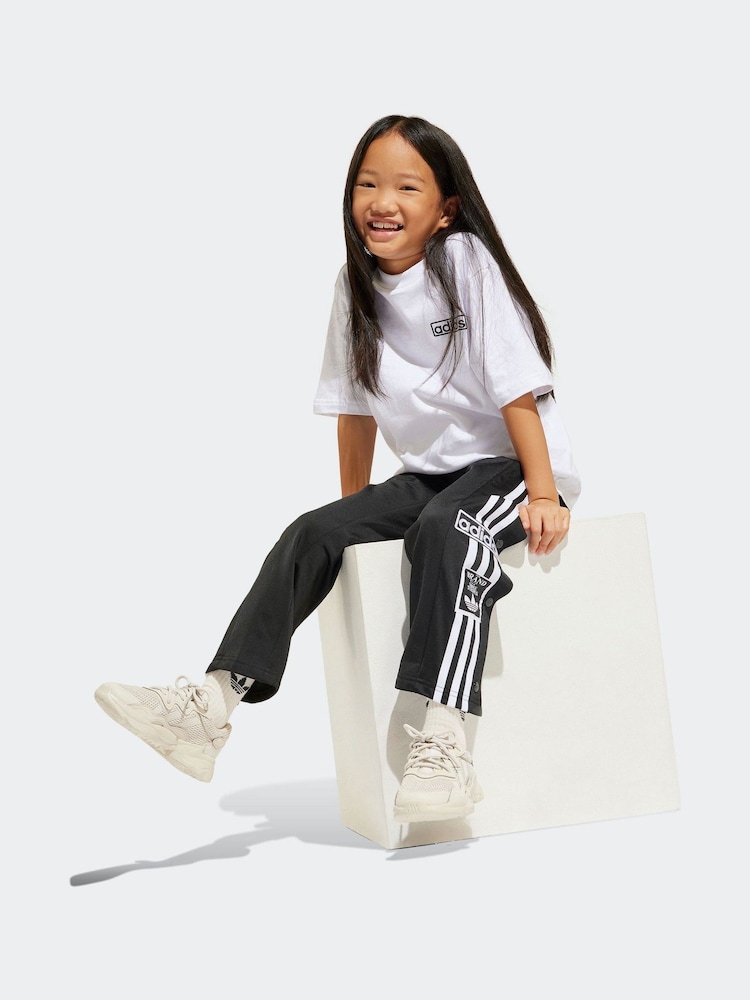 adidas originals White 100% Cotton Top Legging Set - Image 3 of 8