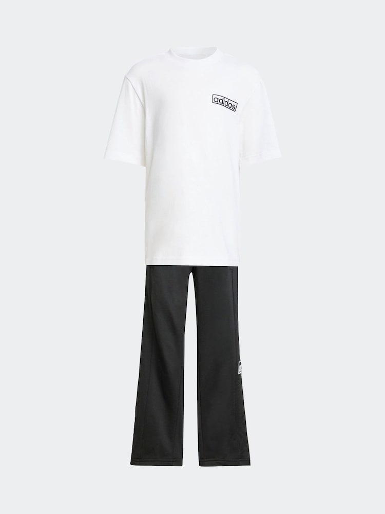 adidas originals White 100% Cotton Top Legging Set - Image 6 of 8