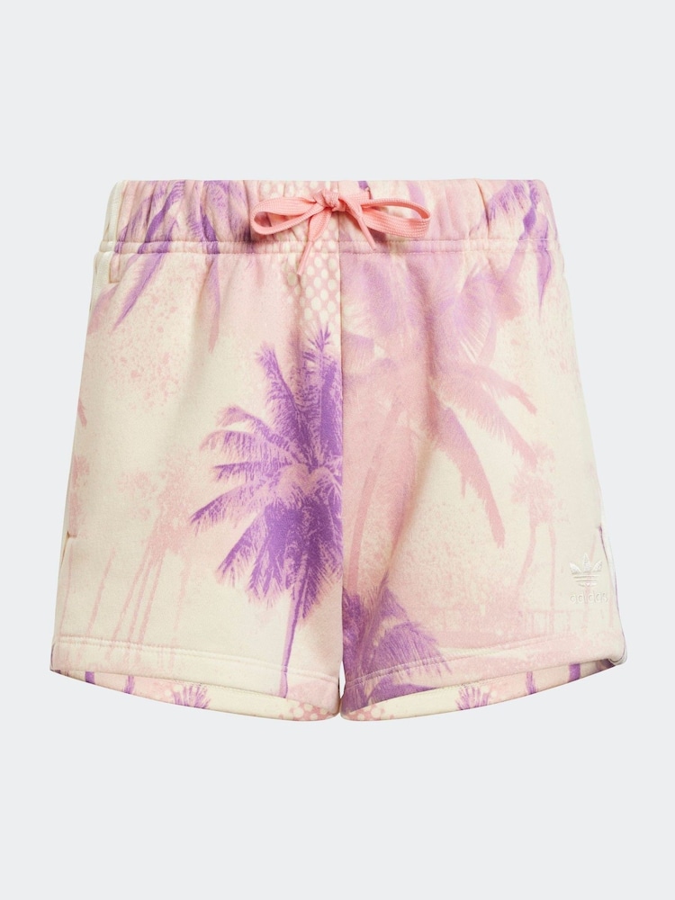 adidas originals Pink Printed Shorts - Image 6 of 6