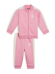Puma Pink Minicats T7 Iconic Baby Unisex Tracksuit Set - Image 1 of 2