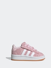 adidas Originals Pink Campus 00s Elastic Lace Trainers - Image 1 of 9