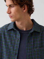 Gap Blue Relaxed Flannel Shirt - Image 4 of 4