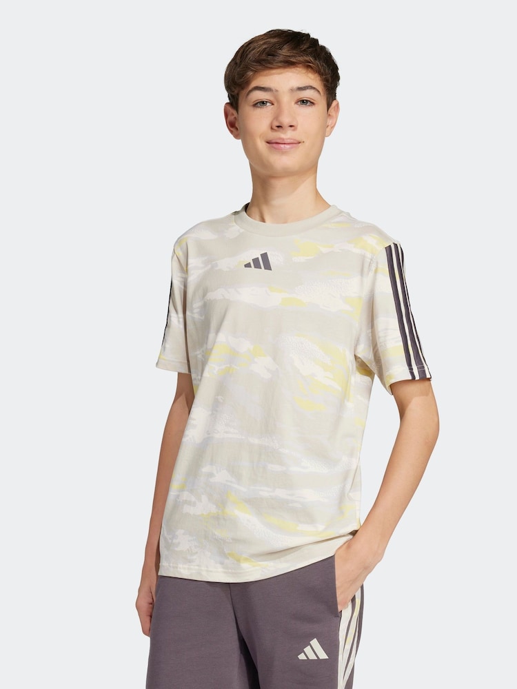 adidas Grey Camo 100% Cotton T-Shirt - Image 1 of 6