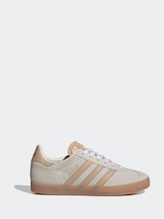 adidas Originals Brown Junior Gazelle Trainers - Image 1 of 8