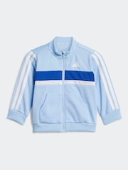 adidas Blue Essentials Tiberio 3 Stripe Tracksuit - Image 2 of 7