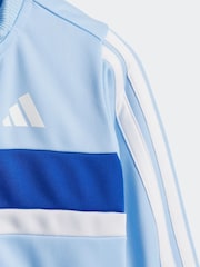 adidas Blue Essentials Tiberio 3 Stripe Tracksuit - Image 5 of 7
