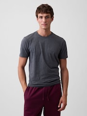 Γκρι - Gap καθημερινό T-Shirt με μαλακό πλήρωμα στο λαιμό - Εικόνα 1 από 4
