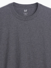 Γκρι - Gap καθημερινό T-Shirt με μαλακό πλήρωμα στο λαιμό - Εικόνα 4 από 4