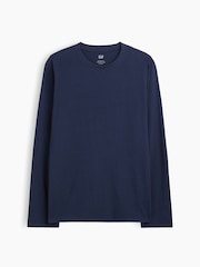 Gap Navy Everyday Soft Raglan Long Sleeve T-Shirt - Image 4 of 5
