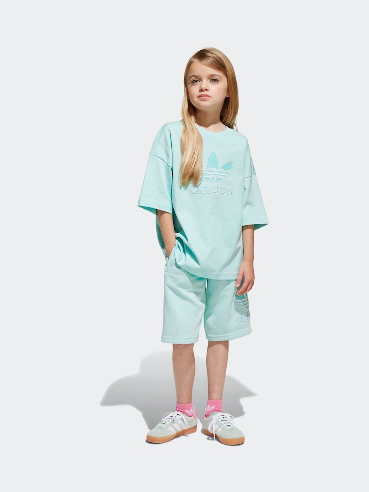adidas originals Green Short 100% Cotton T-Shirt Set - Image 1 of 8